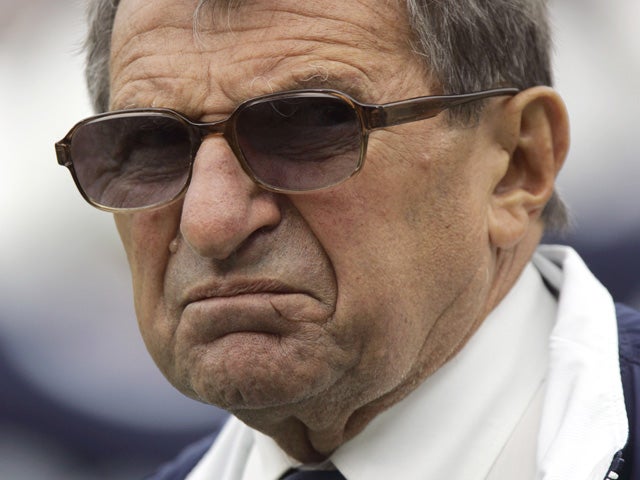 Penn State football coach Joe Paterno  