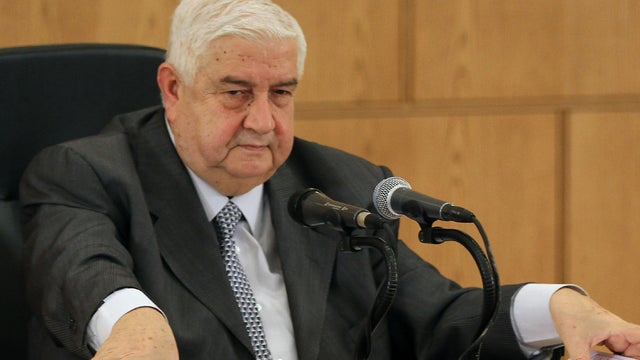 Syrian Foreign Minister Walid al-Moallem  