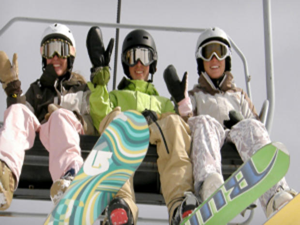 1/14/12 - Travel &amp; Outdoors – Best Cold Weather Fun in Maryland – Three people on ski lift 