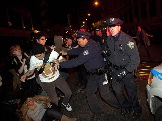 Occupy Wall Street protesters clash with police 