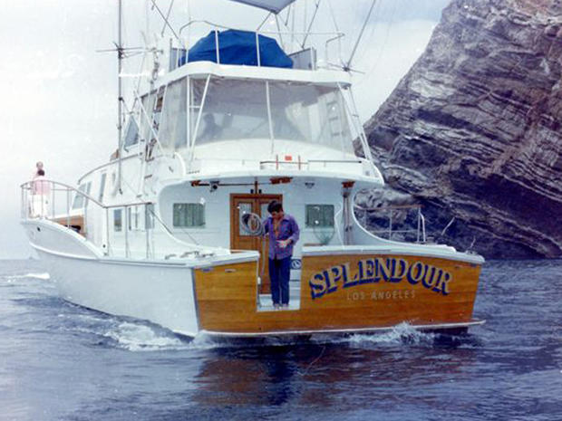 Robert Wagner and Natalie Wood's yacht, "Splendour." 