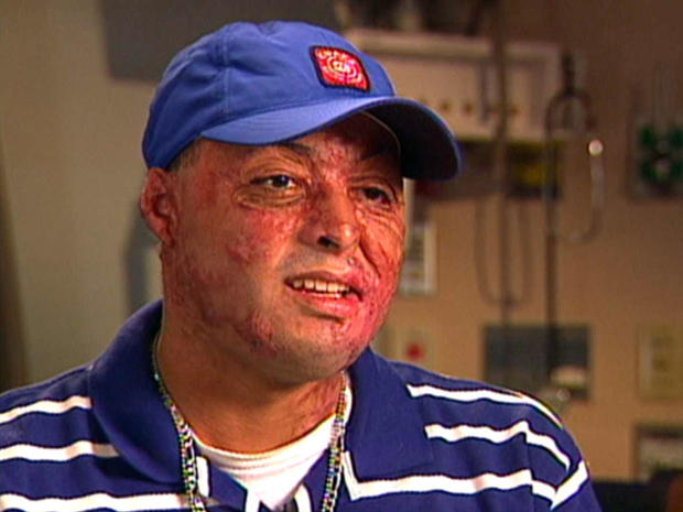 Future "Dancing with the Stars" winner J.R. Martinez is seen in an interview with CBS News from 2003.  