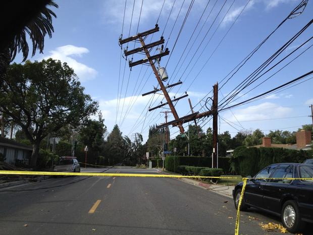 Wind Damage On Longden Ave. In San Gabriel 