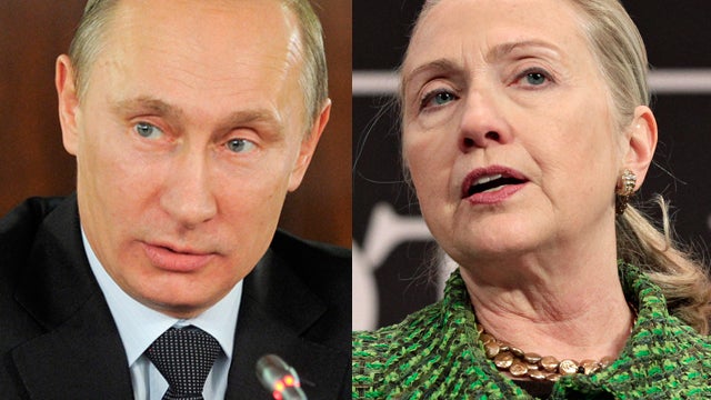 Russian Prime Minister Vladimir Putin and Hillary Rodham Clinton 