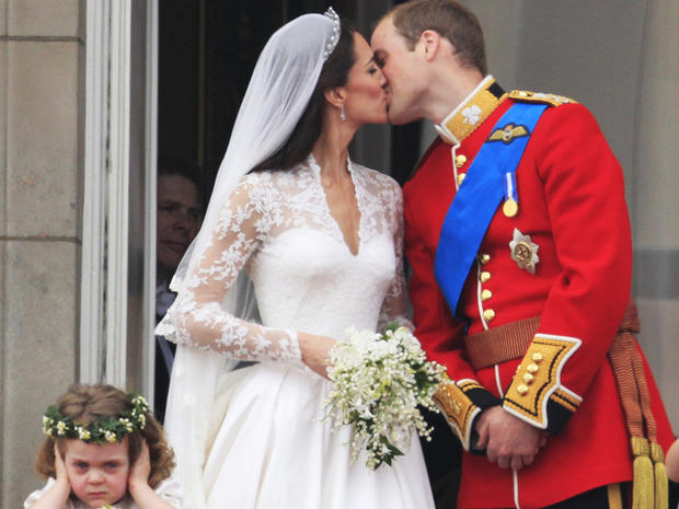 Prince William kisses his wife Kate 