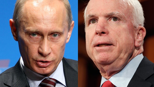 Vladimir Putin and John McCain 