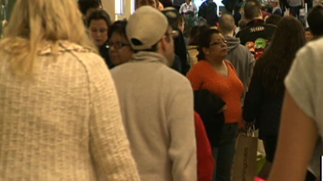 Shoppers crows Short Hills Mall in northern New Jersey on "Mega Monday" 