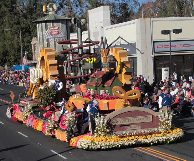 The Animation Trophy float on the parade route during the 123rd Rose Parade presented by Honda on January 2, 2012 in Pasadena, California. 
