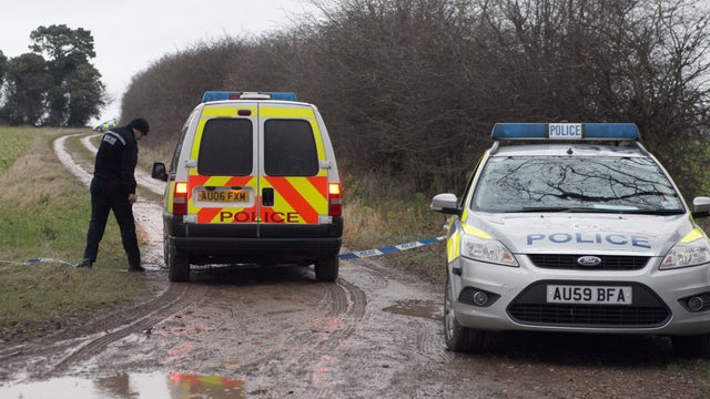 Police near scene of human remains discovery in England 