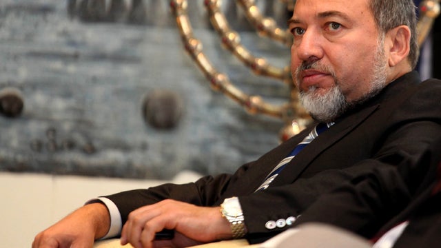 Israeli Foreign Minister Avigdor Lieberman attends a ceremony at the presidential compound in Jerusalem Dec. 1, 2011. 