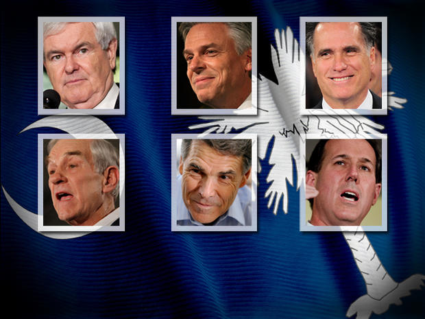 Newt Gingrich, Jon Huntsman, Ron Paul, Rick Perry, Mitt Romney, Rick Santorum 