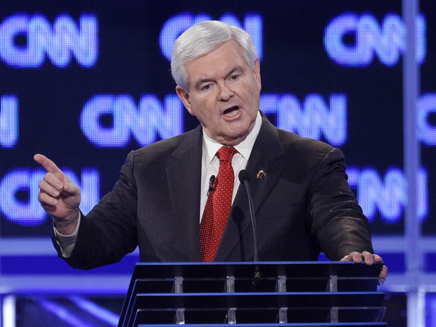 Republican presidential candidate former House Speaker Newt Gingrich 