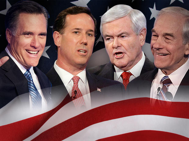 Newt Gingrich,  Ron Paul, Mitt Romney, Rick Santorum 