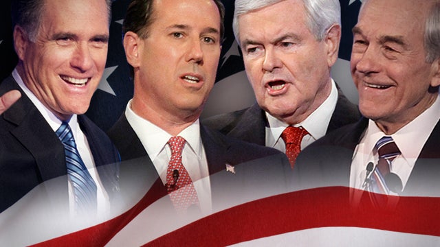 Newt Gingrich,  Ron Paul, Mitt Romney, Rick Santorum 