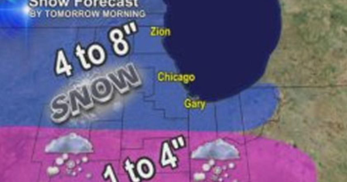 chicago snow totals for today