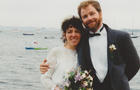 Shelley Tyre and David Swain on their wedding day 