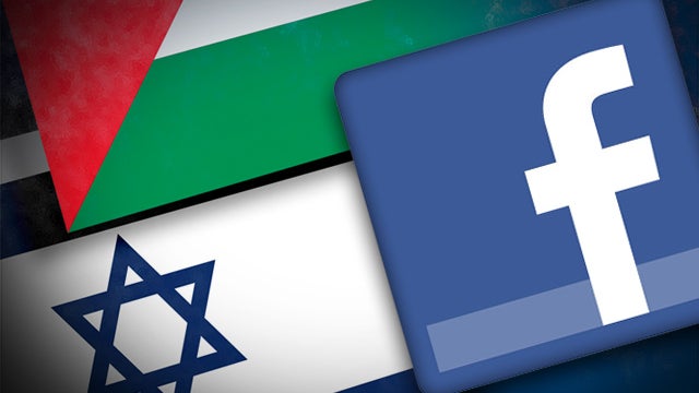 Palestine and Israel flags 