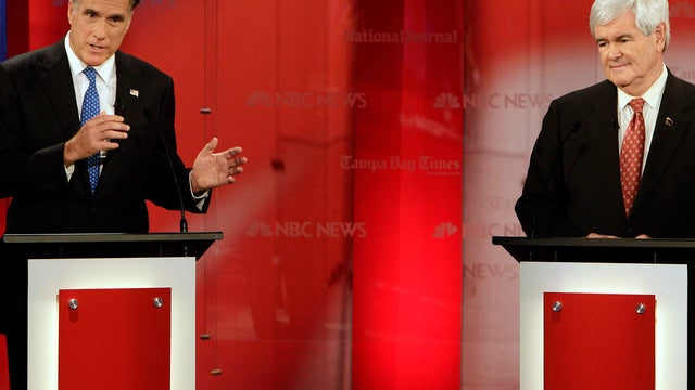 Fla. debate a 2-man show between Romney, Gingrich 