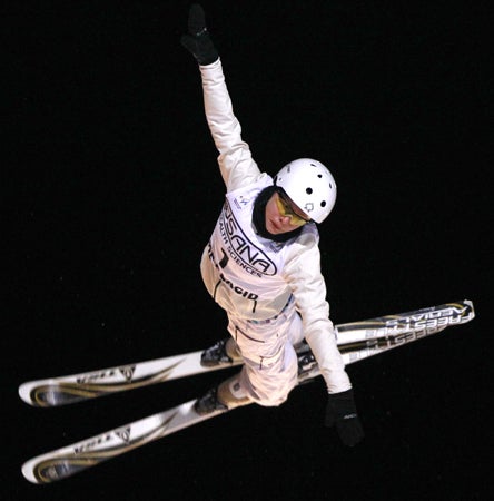 Olga Volkova competes in World Cup freestyle skiing event 