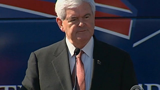 Newt Gingrich stumping for votes in Florida