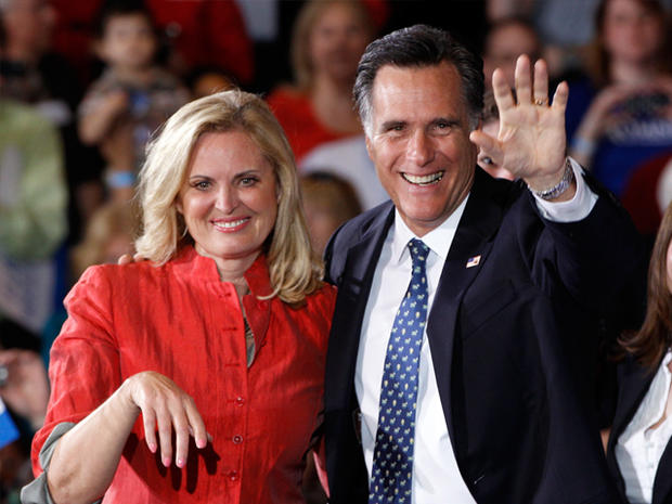 Republican presidential candidate, former Massachusetts Gov. Mitt Romney, and his wife Ann celebrates his Florida primary election win at the Tampa Convention Center in Tampa, Fla., Tuesday, Jan. 31, 2012. 