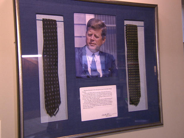 Among Clooney's treasured possessions are some neckties belonging to President Kennedy 