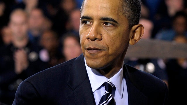 President Obama leaves after speaking during an event at Fire Station #5 in Arlington, Va., Feb. 3, 2012. 