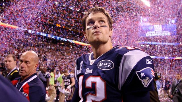 Tom Brady leaves field after Super Bowl XLVI 