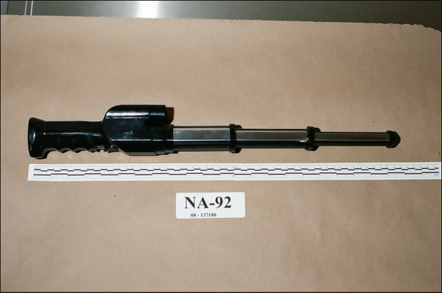 A few seconds upon entering, Gilles felt someone grab him from behind and start prodding him with this stun baton.