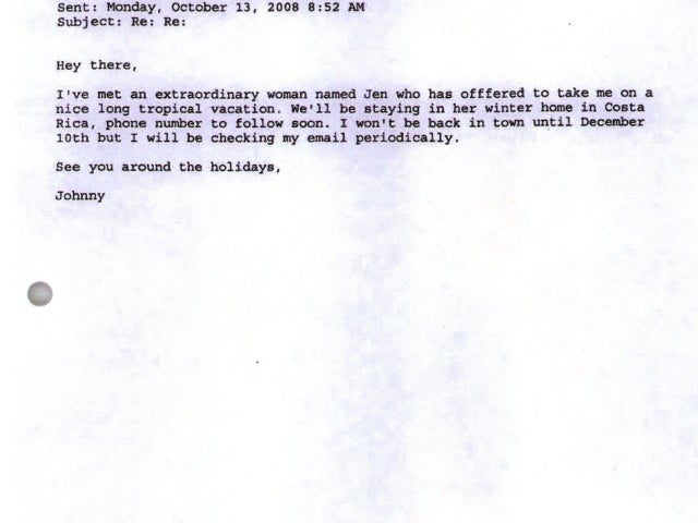 After vanishing 3 days earlier, friends and family of Johnny Altinger received a strange email 