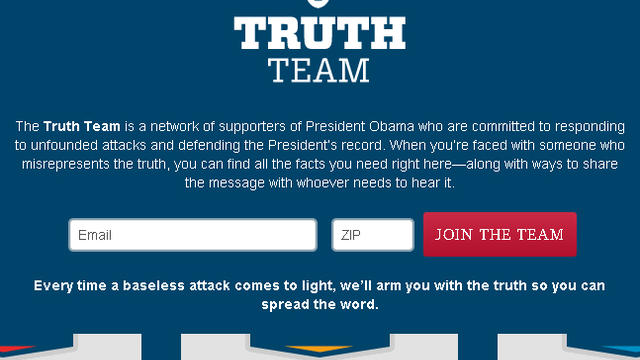 Obama, 2012, truth team 