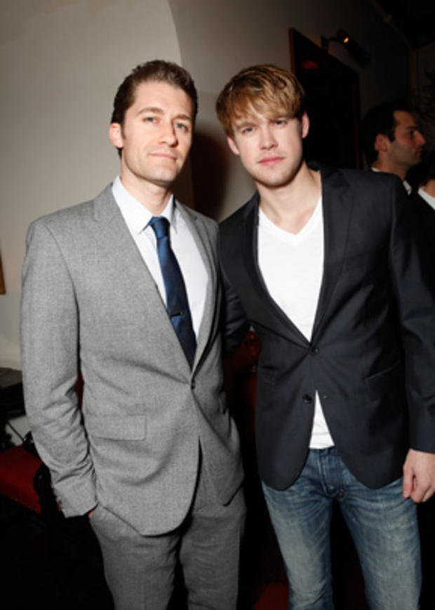 Matthew Morrison, left, and Chord Overstreet attend the Warner Music Group Grammy Celebration hosted by InStyle 