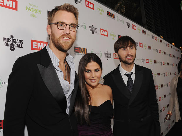 Charles Kelley, Hillary Scott and Dave Haywood of Lady Antebellum attend the EMI Post-GRAMMY Party At The Capitol Tower 