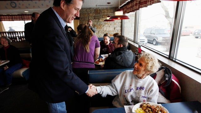 Rick Santorum on the campaign trail