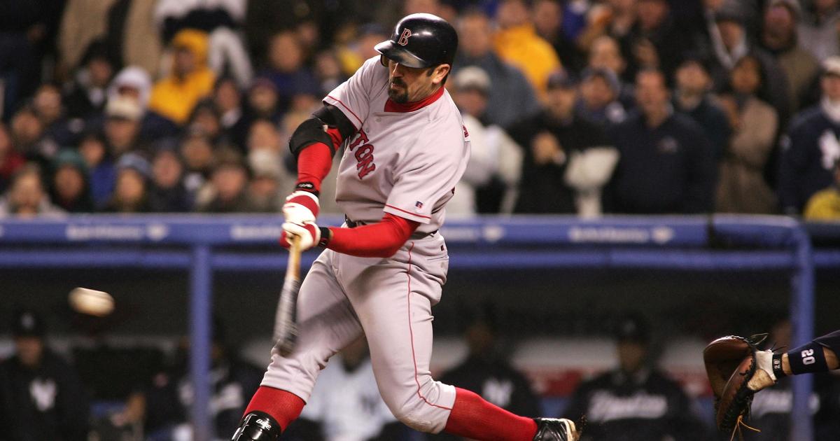  Jason Varitek Boston Red Sox at bat home run swing