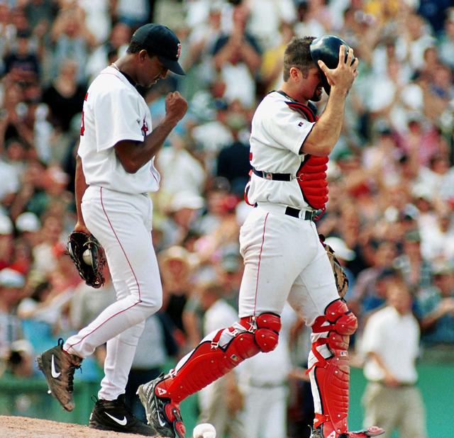 11110 Majestic Boston Red Sox JASON VARITEK 2004 World Series
