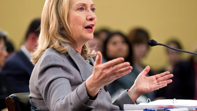 Secretary of State Hillary Rodham Clinton testifies on Capitol Hill in Washington Feb. 29, 2012, before the House State, Foreign Operations and Related Programs subcommittee. 