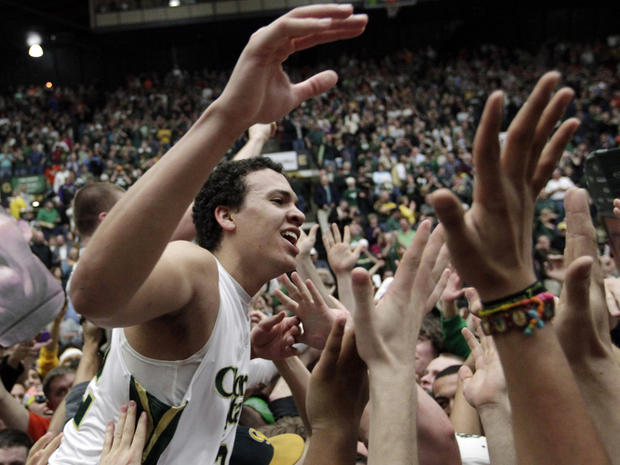 Dorian Green celebrates with fans 