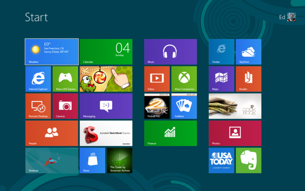Windows 8 Start screen 