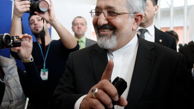 Iran's ambassador to the International Atomic Energy Agency, IAEA, Ali Asghar Soltanieh at the IAEA board of governors meeting in Vienna, Austria on March 7, 2012. 