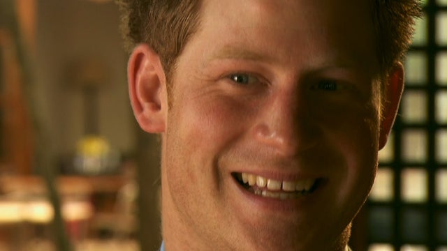 Prince Harry is seen in an interview with CBS News, March 2012.  