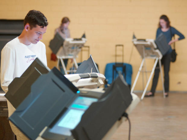 Seth Roberts votes in the Mississippi primary at the old National Guard Armory in Oxford, Miss. on Tuesday, March 13, 2012. 