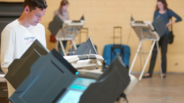 Seth Roberts votes in the Mississippi primary at the old National Guard Armory in Oxford, Miss. on Tuesday, March 13, 2012. 