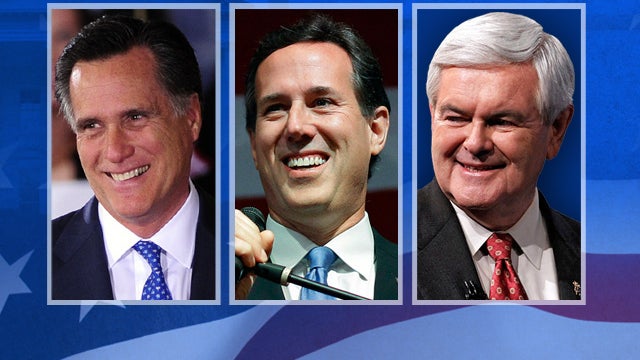 2012 - Elections Mitt Romney Rick Santorum Newt Gingrich 