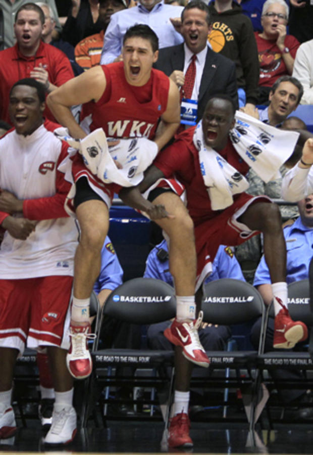 Vinny Zollo and Teeng Akol  leap as Western Kentucky took the lead 