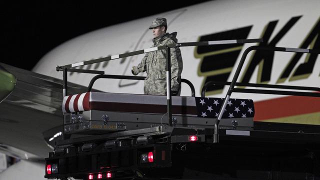 The body of Marine Lance Cpl. Edward J. Dycus arrives at Dover Air Force Base 