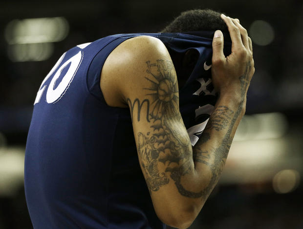 Xavier's Justin Martin reacts after loss to Baylor 
