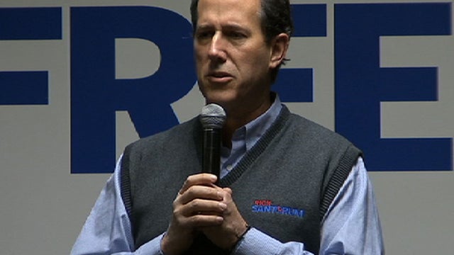Rick Santorum on campaign trail 