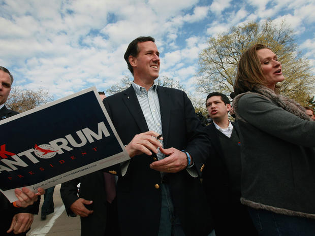 Santorum blames waning support on the "machine" 