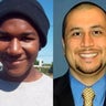 Trayvon Martin, left, and George Zimmerman. 